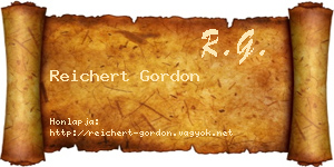 Reichert Gordon névjegykártya